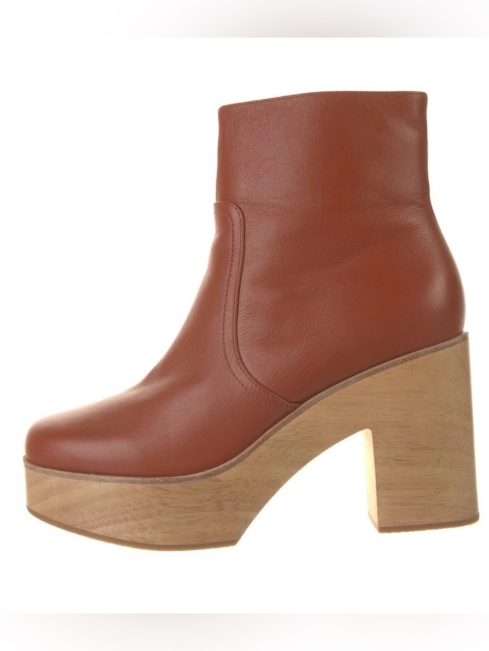 Women's Charlotte Stone Paz Platform Ankle Boot in Orange-Brown tone size 9 (39)